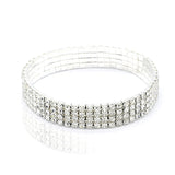 Fashion Rhinestone  Anklet Multi-layer Crystal Elastic Chain Ankle Bracelet Jewellery.