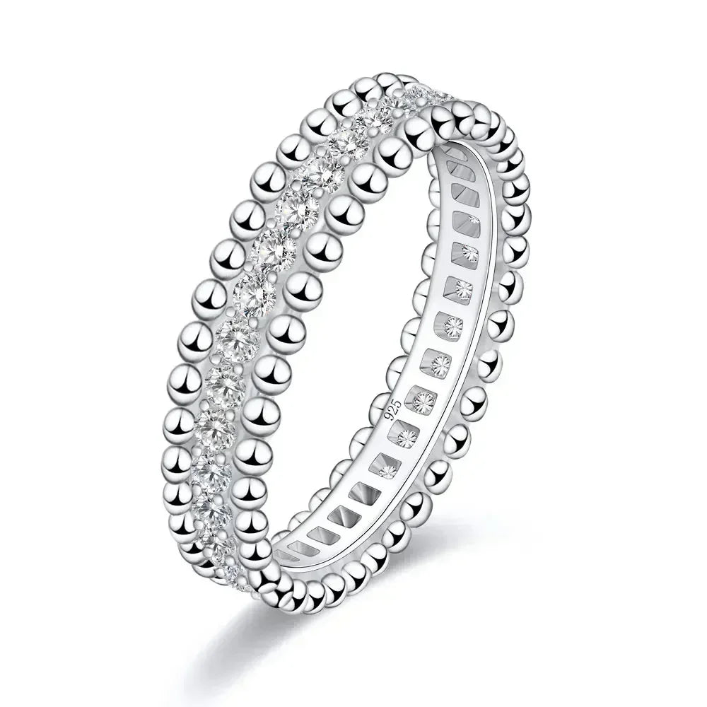 Moissanite Ring 925 Sterling Silver Diamond