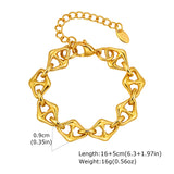 Chunky Bold Bracelets, Stainless Steel, Bracelet Gold Plated Tarnish Free.