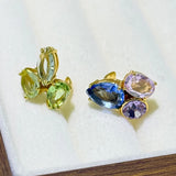 New necklace women's niche design bracelet high-end earrings light luxury ring jewellery set.