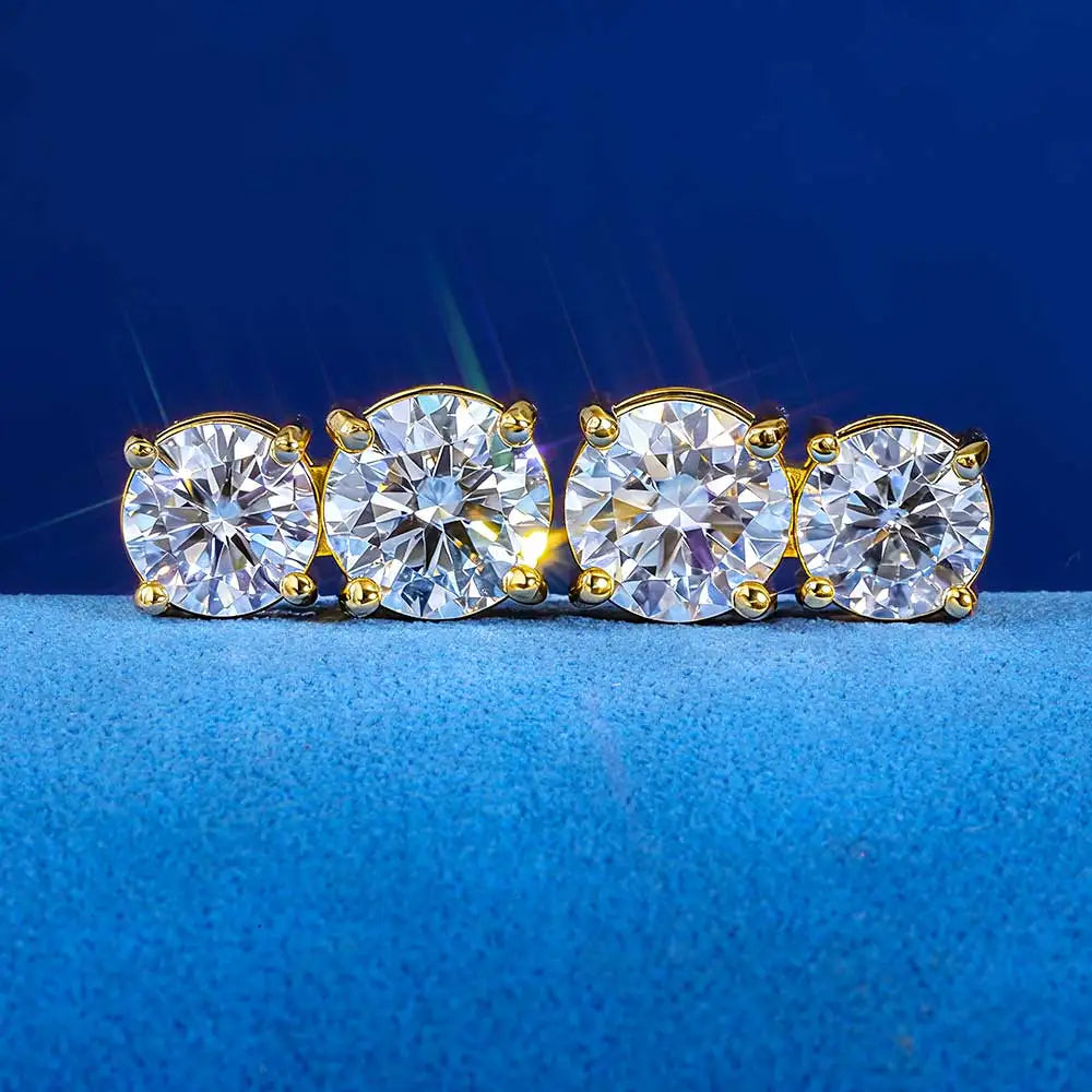 925 VVS Moissanite Twin Earring Sterling Silver Jewellery.