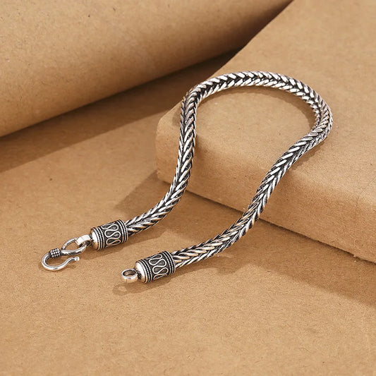925 Silver Bracelet  Men Classics Fine Jewellery Chain Gifts.