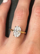 925 Sterling Silver Shiny 1-8CT Zircon Oval Stone Ring For Women Luxury High Quality Fine Jewellery.