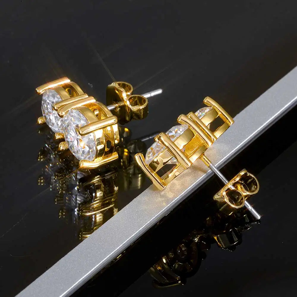 925 VVS Moissanite Twin Earring Sterling Silver Jewellery Gift.