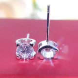2CT/Piece Solid 18K White Gold AU585 Earrings Stud Diamond Pure Gold.