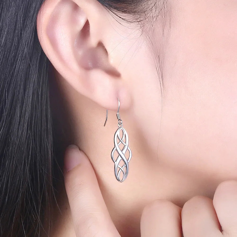 Sterling silver Earring  elegant exquisite luxury hook Charms
