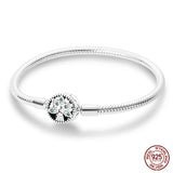 Bracelet Silver 925 Original Star Moon Sun Four Leaf Clover Green Zircon Bracelets Jewellery.