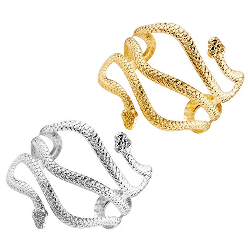 Open Snake Upper Arm Bangle Bracelet Adjustable Arm Cuff Bangle Bracelets.