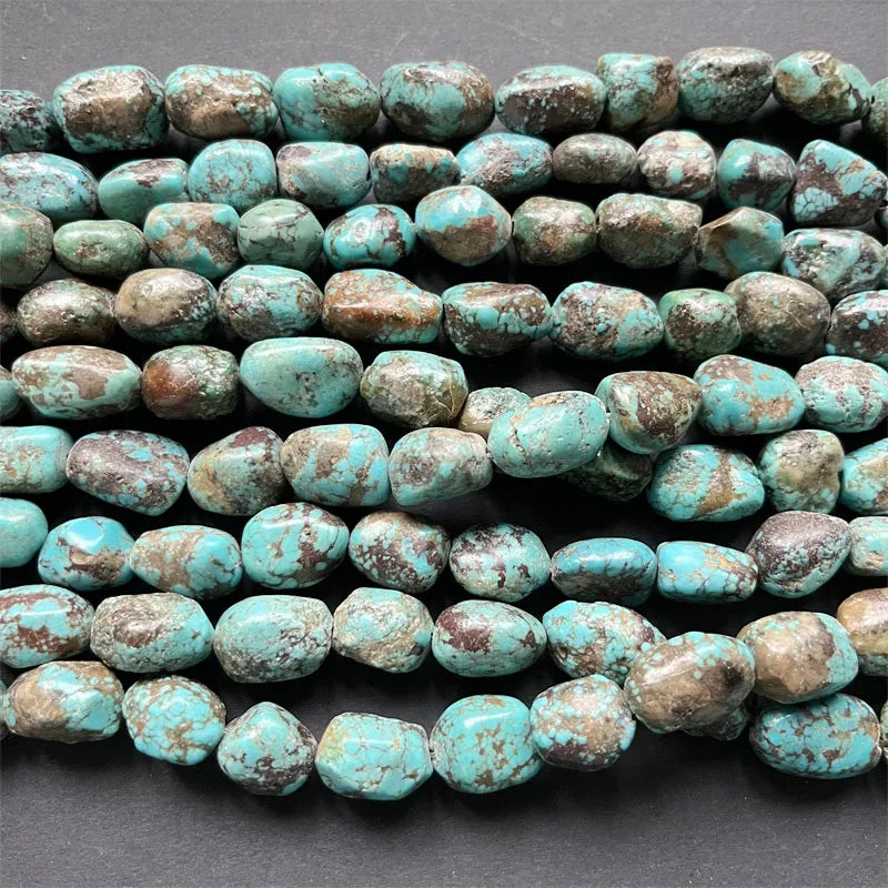 Hubei Raw Turquoise Nugget Beads 100% Natural Gemstone Genuine Natural Gem Stone for Bracelet Diy Healing Power Jewelry Making