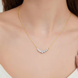 Moissanite Necklace D VVS1, D Color Sparkling Lab Diamond Luxury Necklaces 925 Sterling Silver with Certified.