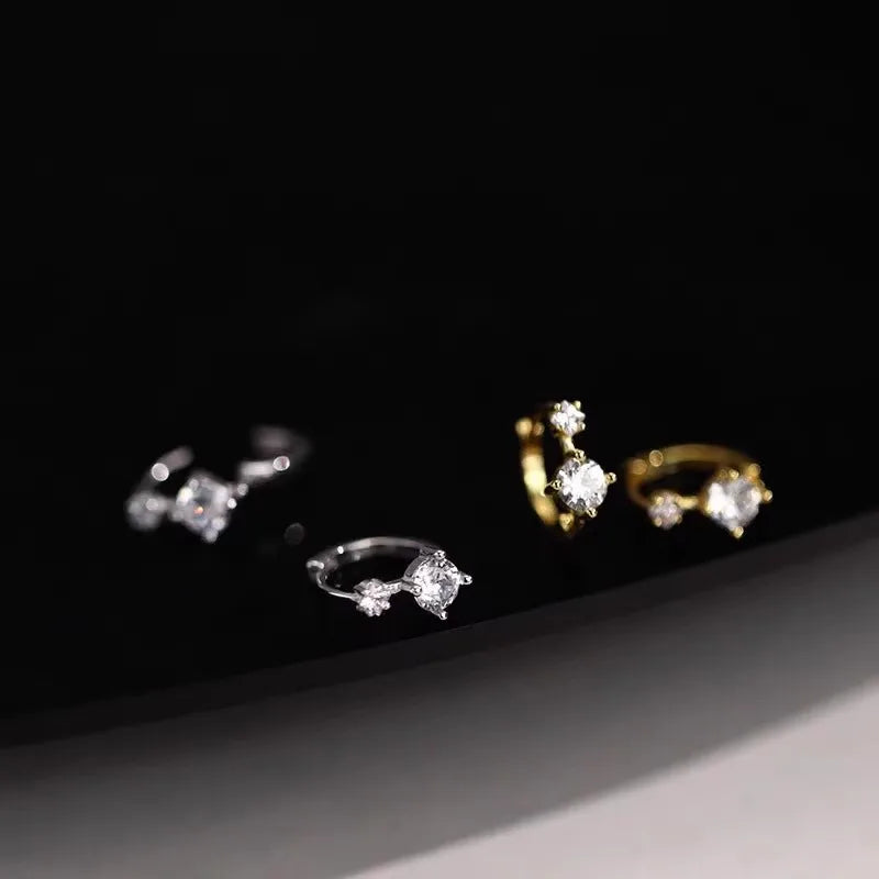 Classic Large and small diamond unique design earrings.