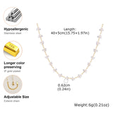 Irregular Transparent Crystal Bead Necklace for Women,Stainless Steel Bead Chain Necklaces,Exquisite Hand Jewelry Gift