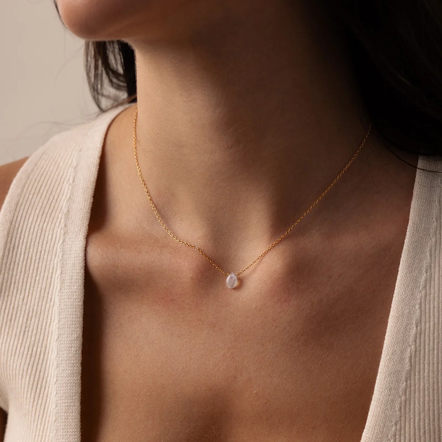 Original Gold Heart Necklace, Sparkling Zirconia Pendant Necklace.