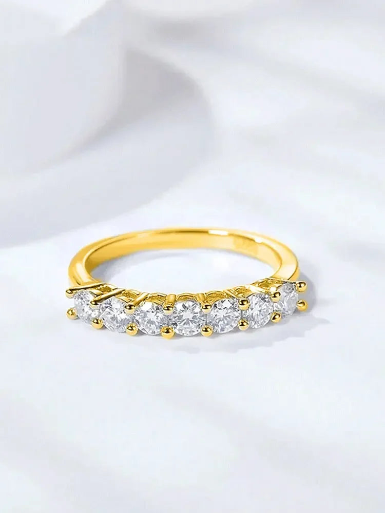 Sterling Silver Round Zircon Shiny Gorgeous Rings