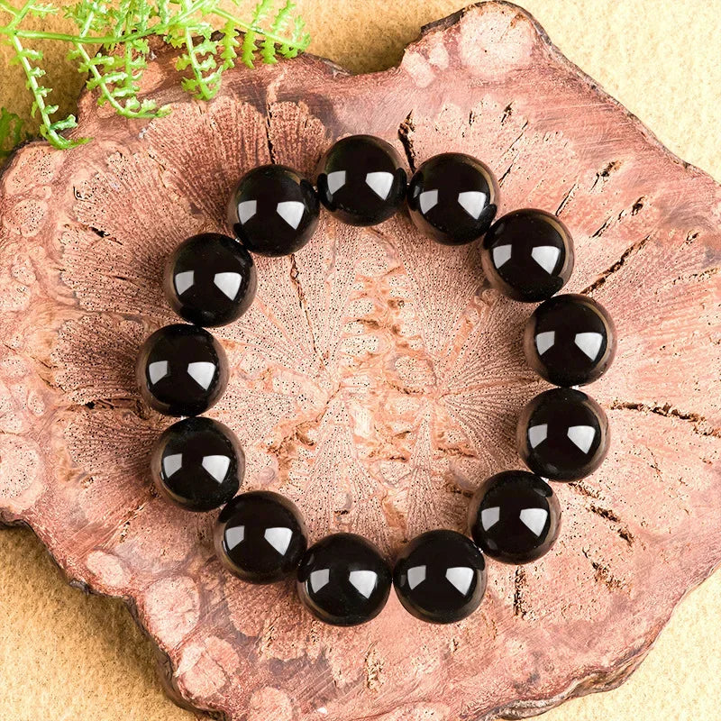 10-20mm Burmese Jade Beaded Bracelets Fashion Gemstones Jadeite Certificate Man Natural Carved Bracelet Jewelry Gifts Black Men