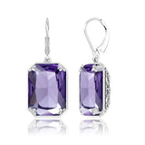 925 Sterling Sliver Earrings Vintage Ruby Gemstone  Lever Back Drop Earring Handmade Jewellery Designers.