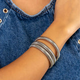 Fashion 18K Gold Plated Stainless Steel Elastic Bracelet Jewellery.