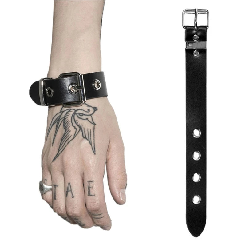 Punk Bracelets Retro Bracelet Adjustable Wrist Belt Buckle Styles Cuff Bangle Bracelet.