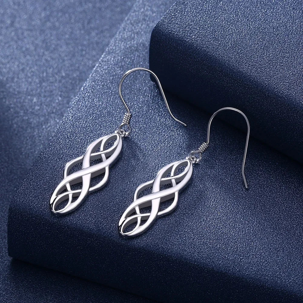 Sterling silver Earring  elegant exquisite luxury hook Charms