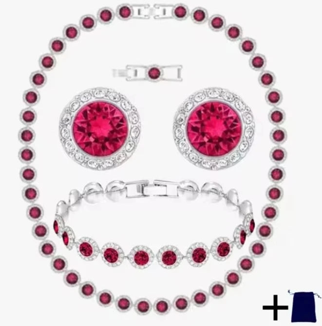 2025 European and American exquisite set simple atmosphere couple bracelet necklace fashionable