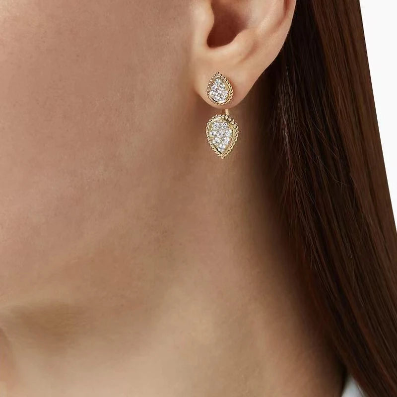 Detachable Double Eyes Earrings Women Jewelry.