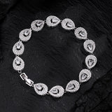 Classic Geometric Water Drop CZ Bracelet Gorgeous Zircon Jewellery.