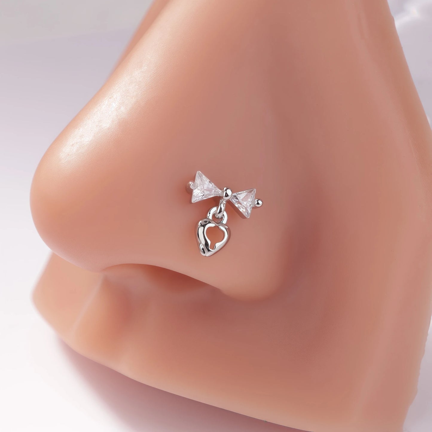 1Pcs Nose Rings Studs L Shaped Nose Rings