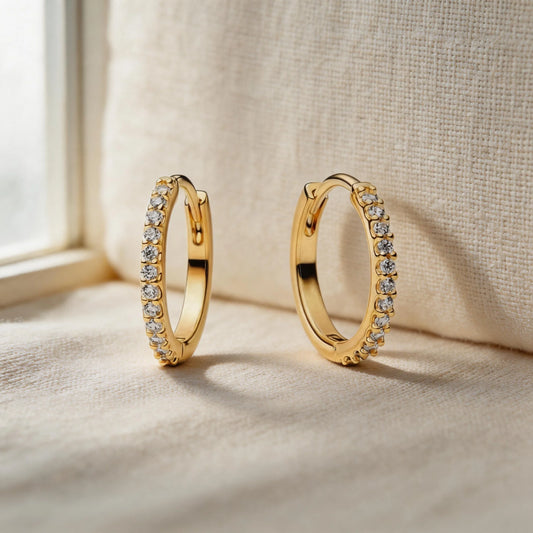 Original New Product Plated Gold Zircon Earrings Women's Accessories Jewellery.
