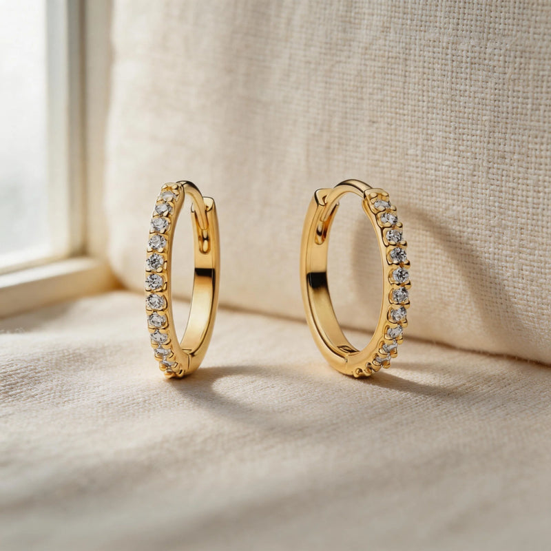 Original New Product Plated Gold Zircon Earrings Women's Accessories Jewellery.