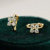 100% Real 18k Gold Stud Earrings Luxurious Classic Design 1ct Diamond Earrings Moissanite and GRA Certificate.
