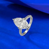 S925 Silver 8*15mm White Diamond Ring, beautiful Style.
