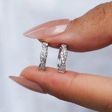 Vintage Ear Clips PT950 Platinum Women's! 0.5CT Moissanite Elegant Hoops, High-End Eye-Catching & Chic