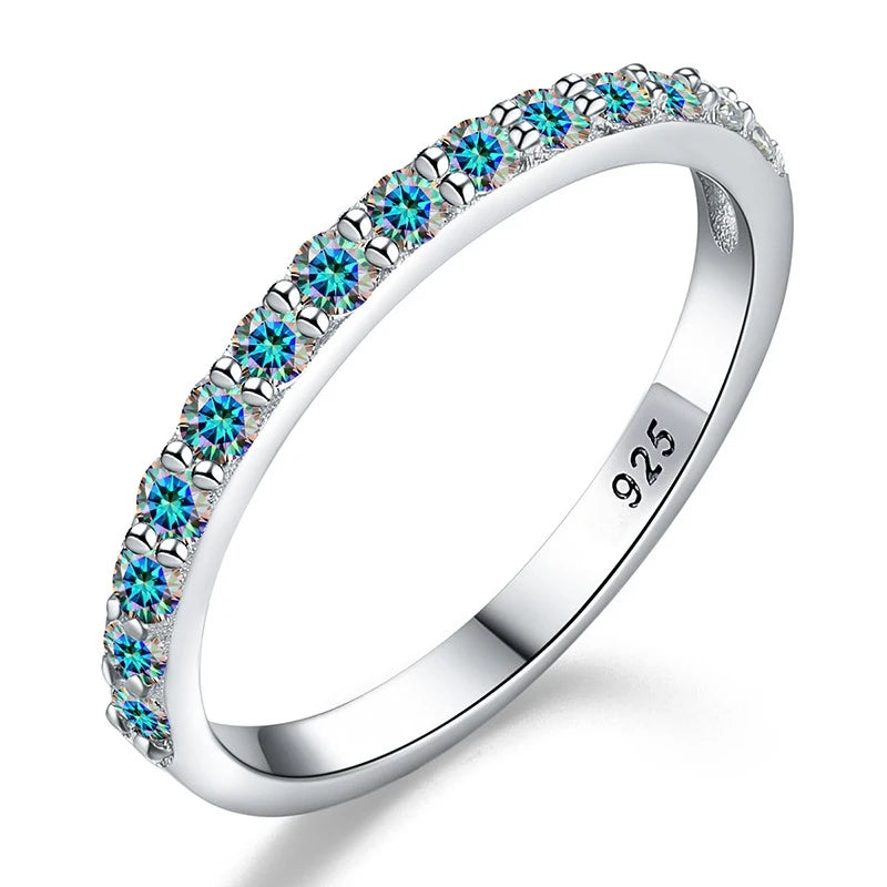 Moissanite Ring Diamond 925 Sterling Silver Single Tail