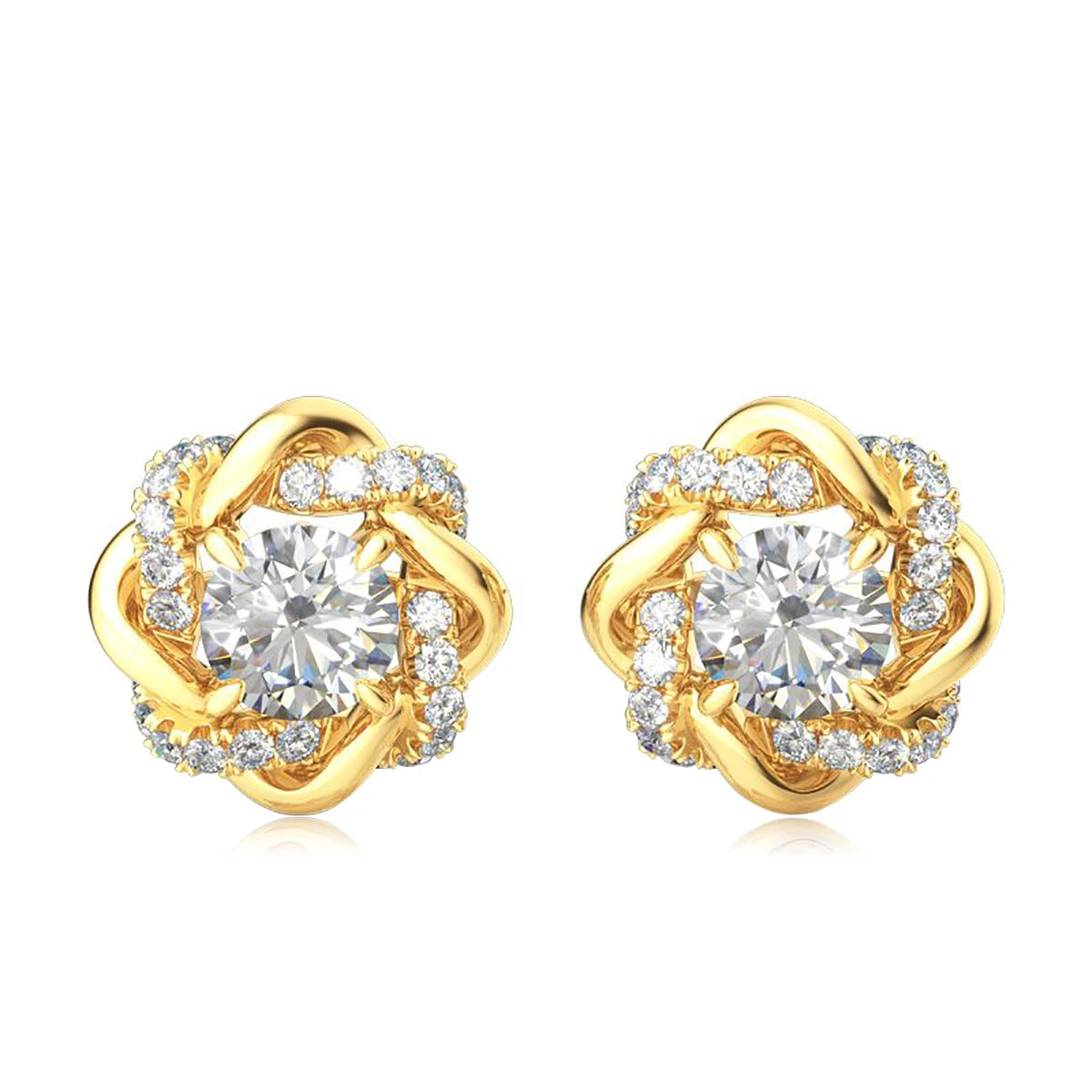 Luxury Quality Trendy Star Of David 2 Carat 6.5mm Moissanite Earrings Studs Pure 925 Silver Certificated Women's Jewellery Sale