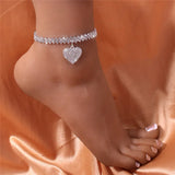 Rhinestone Chain Women's Anklets  Luxury Bracelet on Leg Accessories Jewellry.