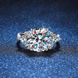 5.0 Carat Moissanite Ring Deluxe D Color VVS1 925 Sterling Silver Rings Jewellery.