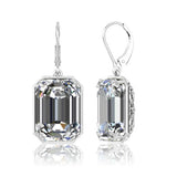 925 Sterling Sliver Earrings Vintage Ruby Gemstone  Lever Back Drop Earring Handmade Jewellery Designers.