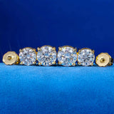 925 VVS Moissanite Twin Earring Sterling Silver Jewellery Gift.
