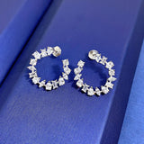 Charm Moissanite Diamond Earring 100% Real 925 Sterling Silver Earrings,