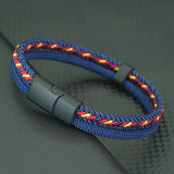 Noter Germany Flag Braided Bracelet For Men Handmade Woven Rope Wristband Grade A Fabric National Color Bangle Football Fan Gift