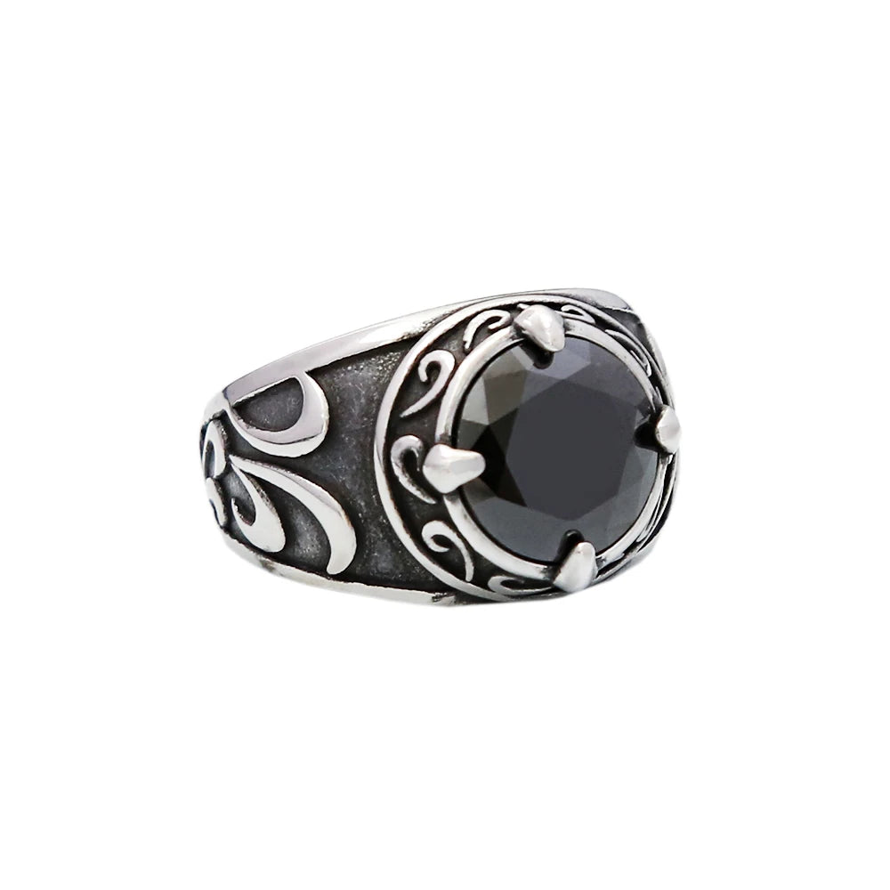 316L Stainless Steel Simple Rings For Men Square Band Flat Ring Charm Jewellery