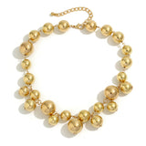 Exaggerated Acrylic  Big Ball Beads Necklace Clavicle Chain Jewellery.