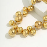 Exaggerated Acrylic  Big Ball Beads Necklace Clavicle Chain Jewellery.