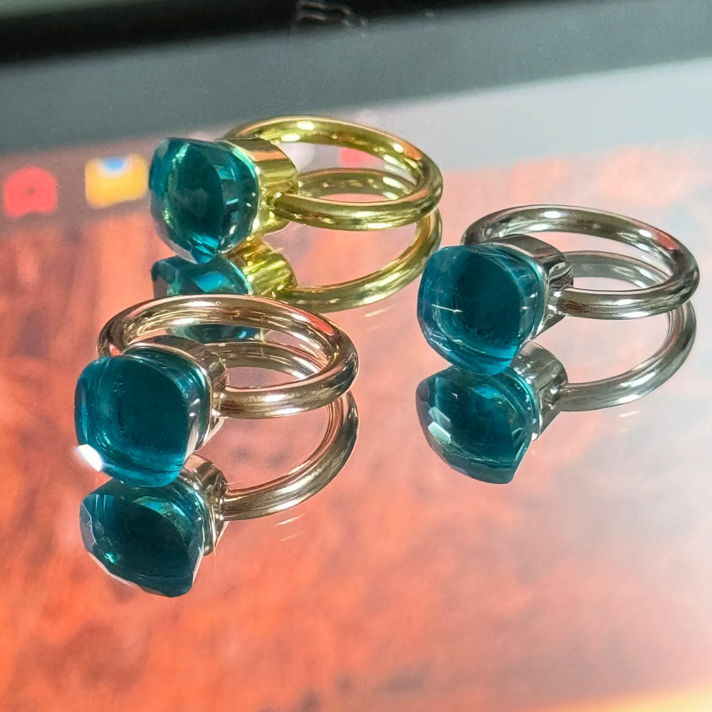 Classic Ring Stacking Mixed Color Crystal Ring 33 Colors Candy Style Ring Jewellery Gift.
