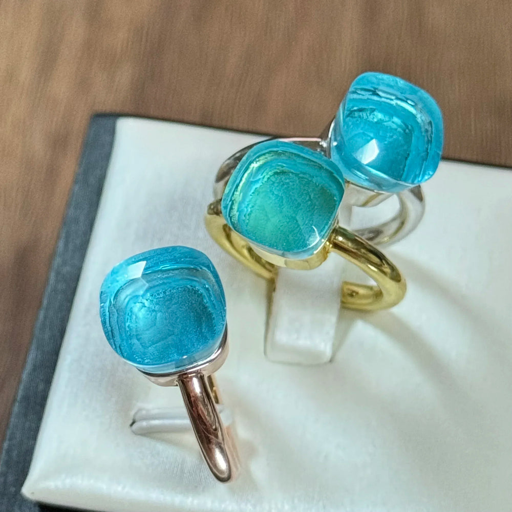 Classic Ring Stacking Mixed Color Crystal Ring 33 Colors Candy Style Ring Jewellery Gift.