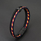 Noter Germany Flag Braided Bracelet For Men Handmade Woven Rope Wristband Grade A Fabric National Color Bangle Football Fan Gift