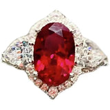 Classic and gorgeous ruby Female Ring Beautiful light luxury art rings  silver 925 jewellery.