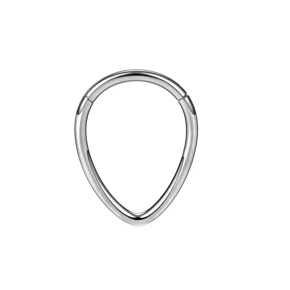 Water Drop Septum Piercing Nose Ring Clicker Cubic Zirconia Cartilage Dailly Earrings.