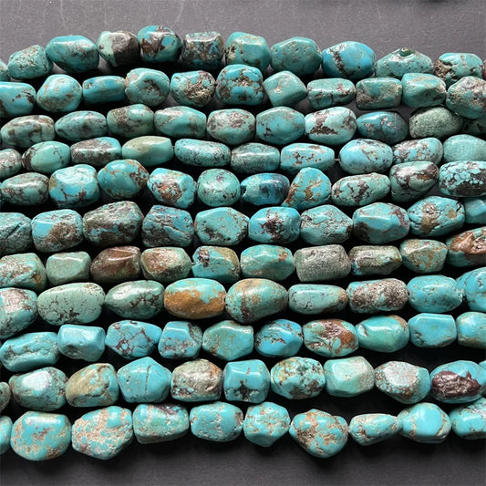 Hubei Raw Turquoise Nugget Beads 100% Natural Gemstone Genuine Natural Gem Stone for Bracelet Diy Healing Power Jewelry Making