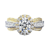 100% Real Oval Moissanite Ring with Certificate Passed Diamond Test Ring Jewellery S925 Silver.